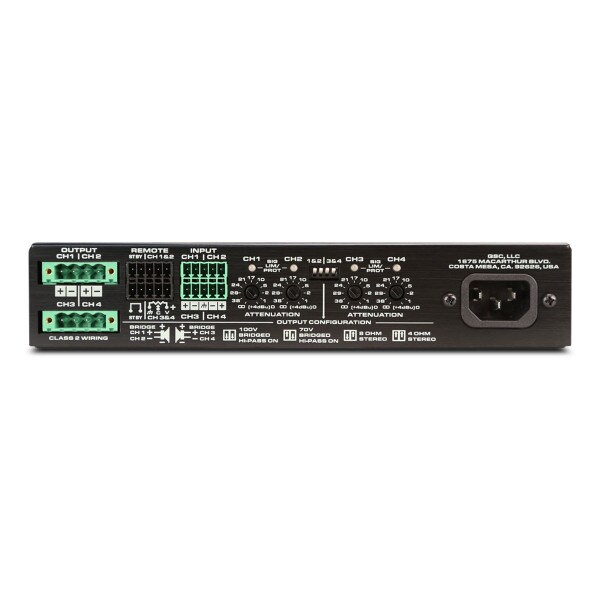 Main product image for QSC SPA Series SPA4-100 4 Channel EnergyStar 70V/100V/8 Ohm/4 Ohm Amplifier245-651